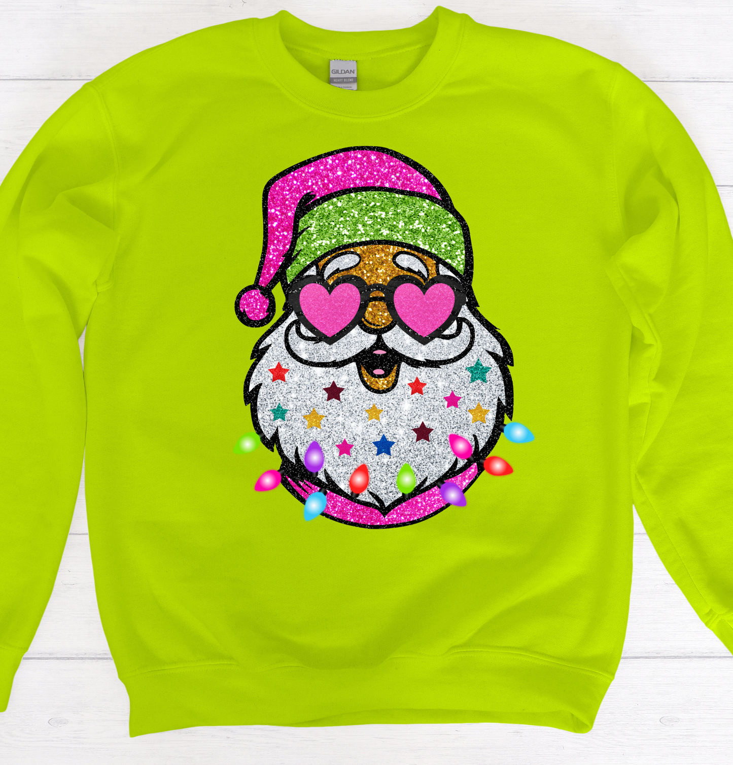 Glitter Santa DTF Transfer