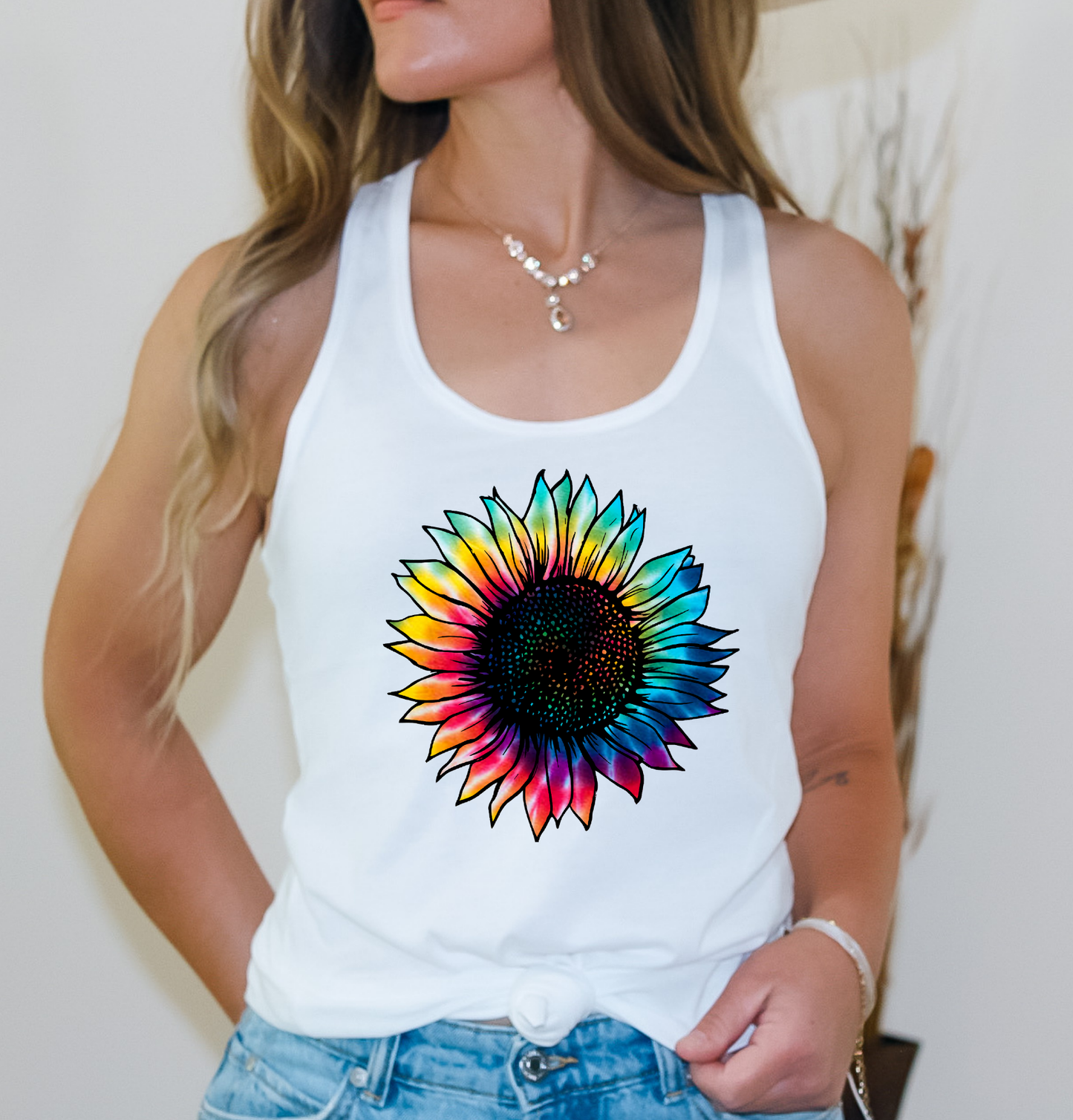 Tie Dye Sunflower DTF Transfer