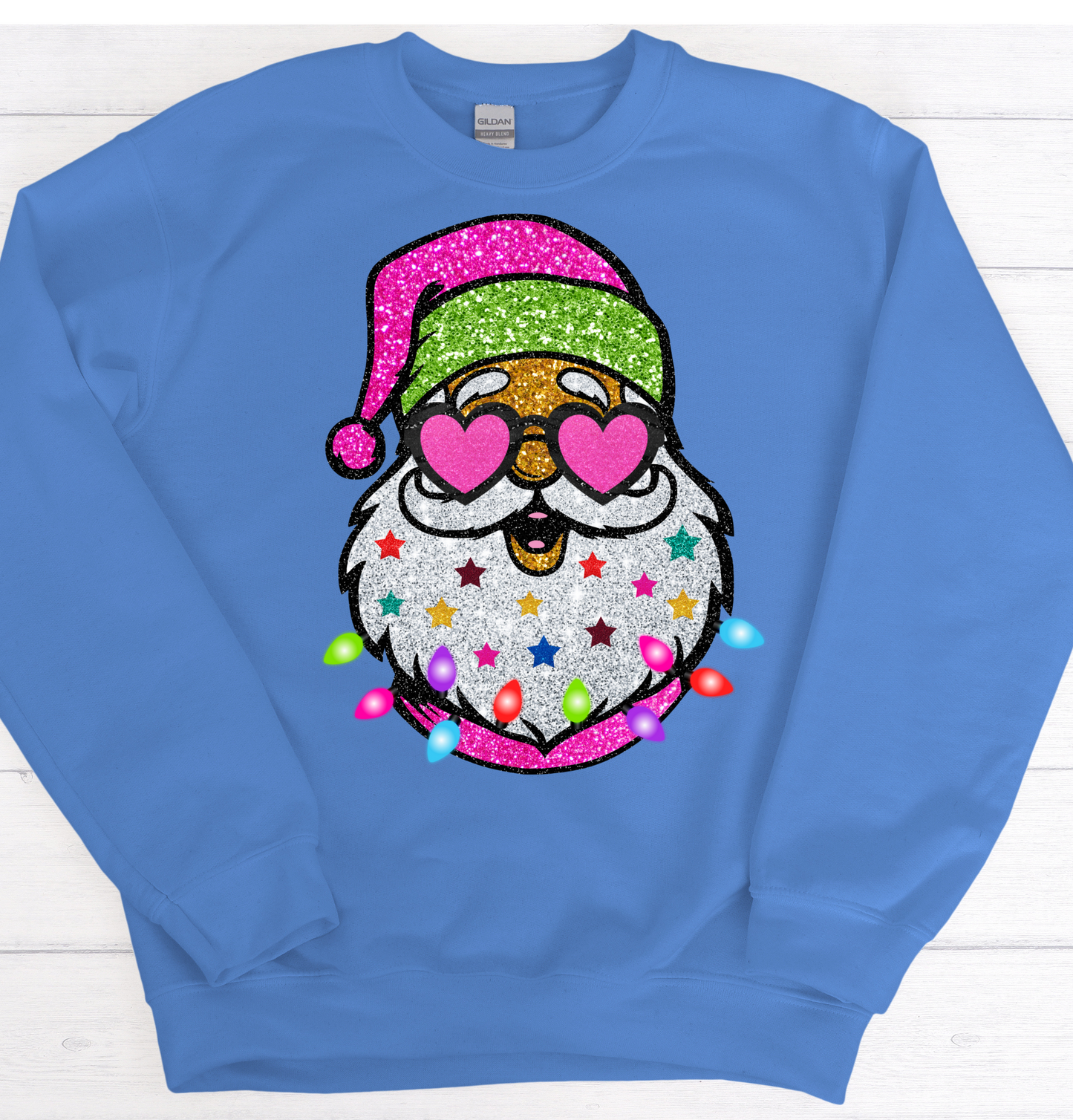 Glitter Santa DTF Transfer