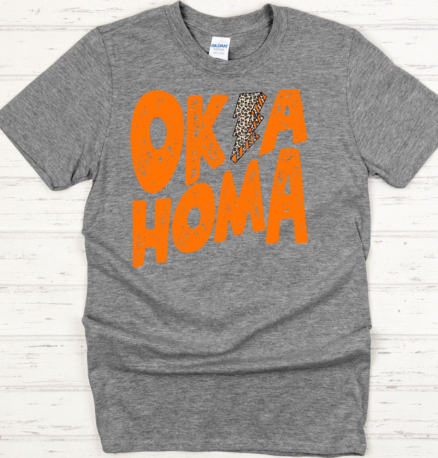 Oklahoma Orange Lighting DTF Transfer