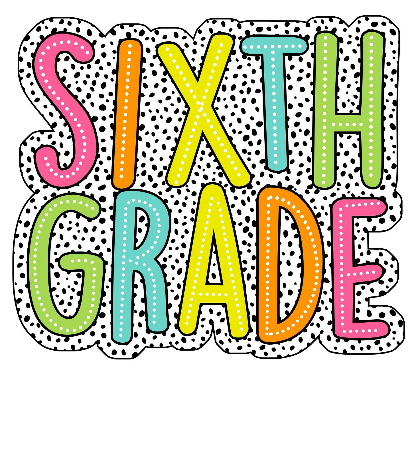 6th Grade Dalmatian Print