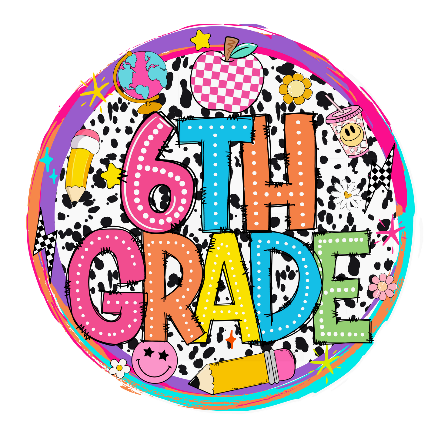 6th Grade Retro Circle