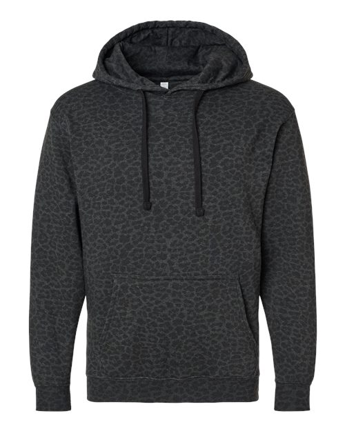 Puff Print on BLACK LEOPARD