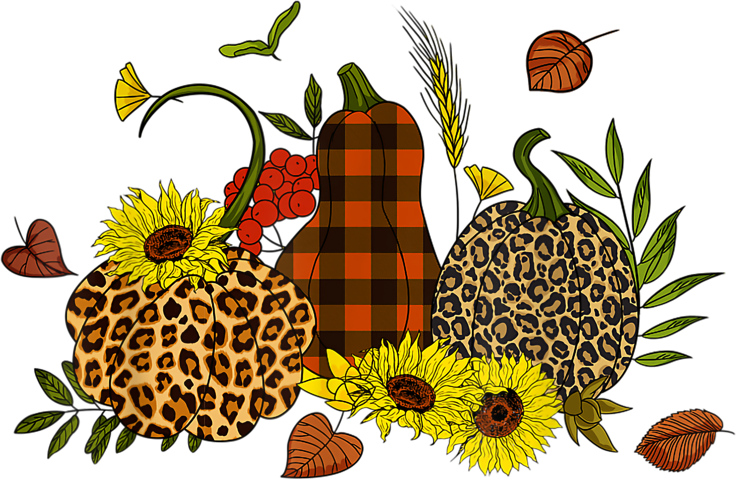 Buffalo Plaid Leopard Pumpkin