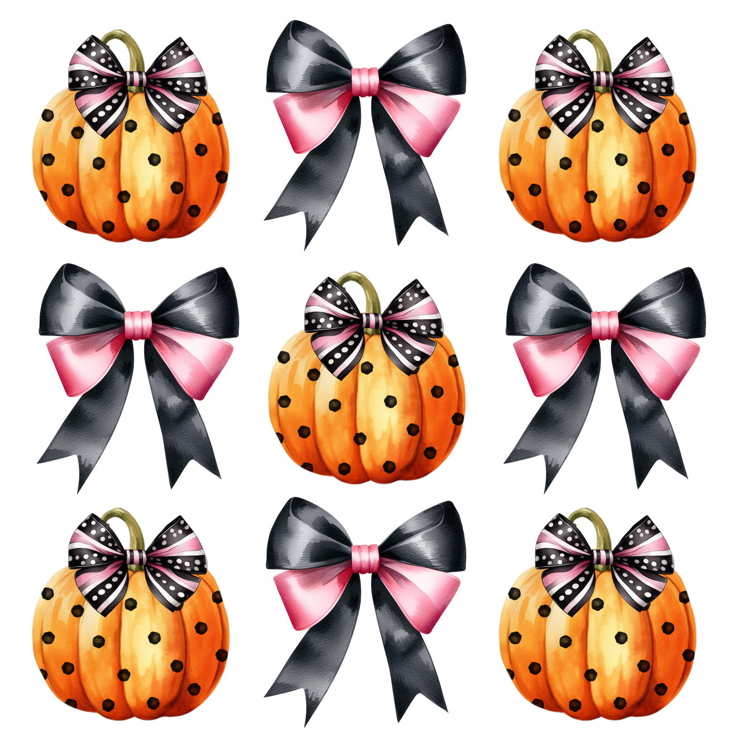 Conquette Fall Bows and Pumpkins