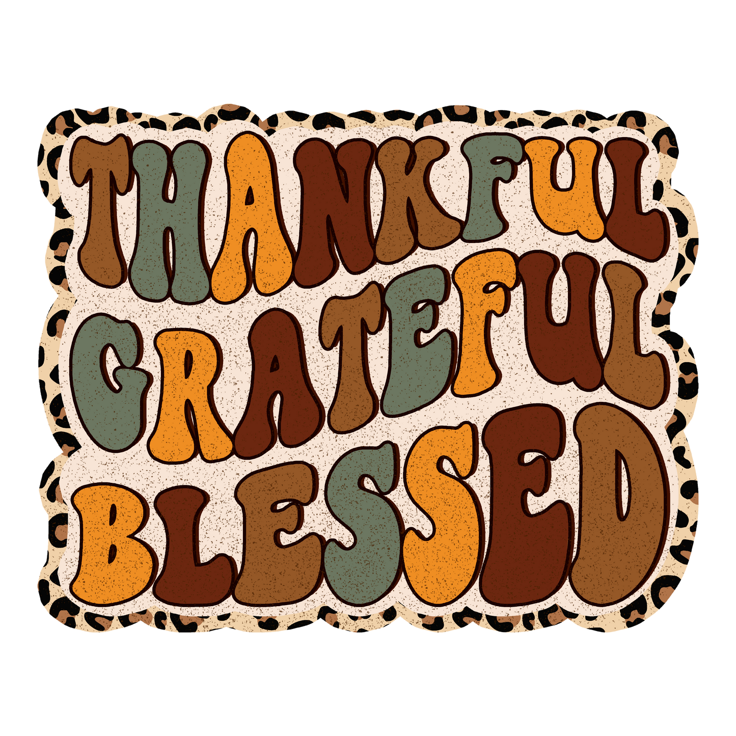 GRATEFUL BLESSED DISTRESSED