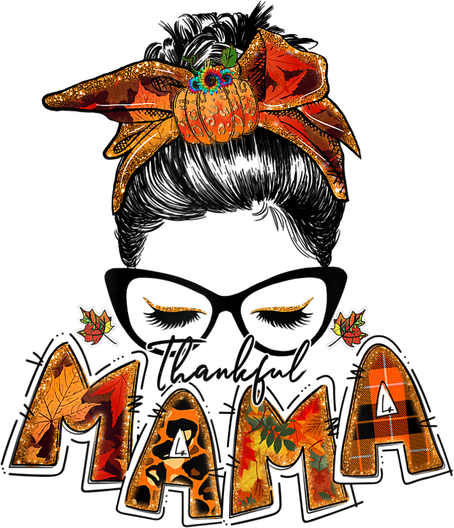 Thankful Mama Messy Bun