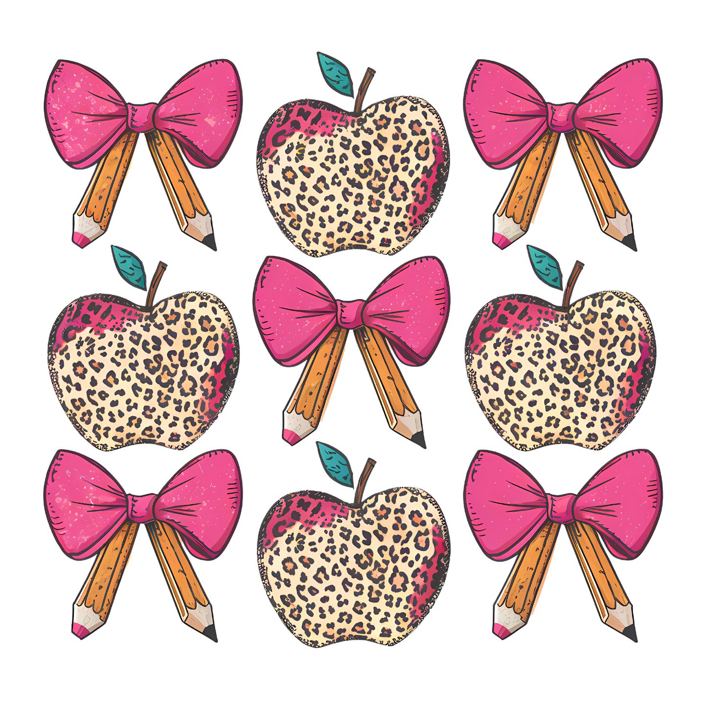 Conquette Pink and Leopard Apples