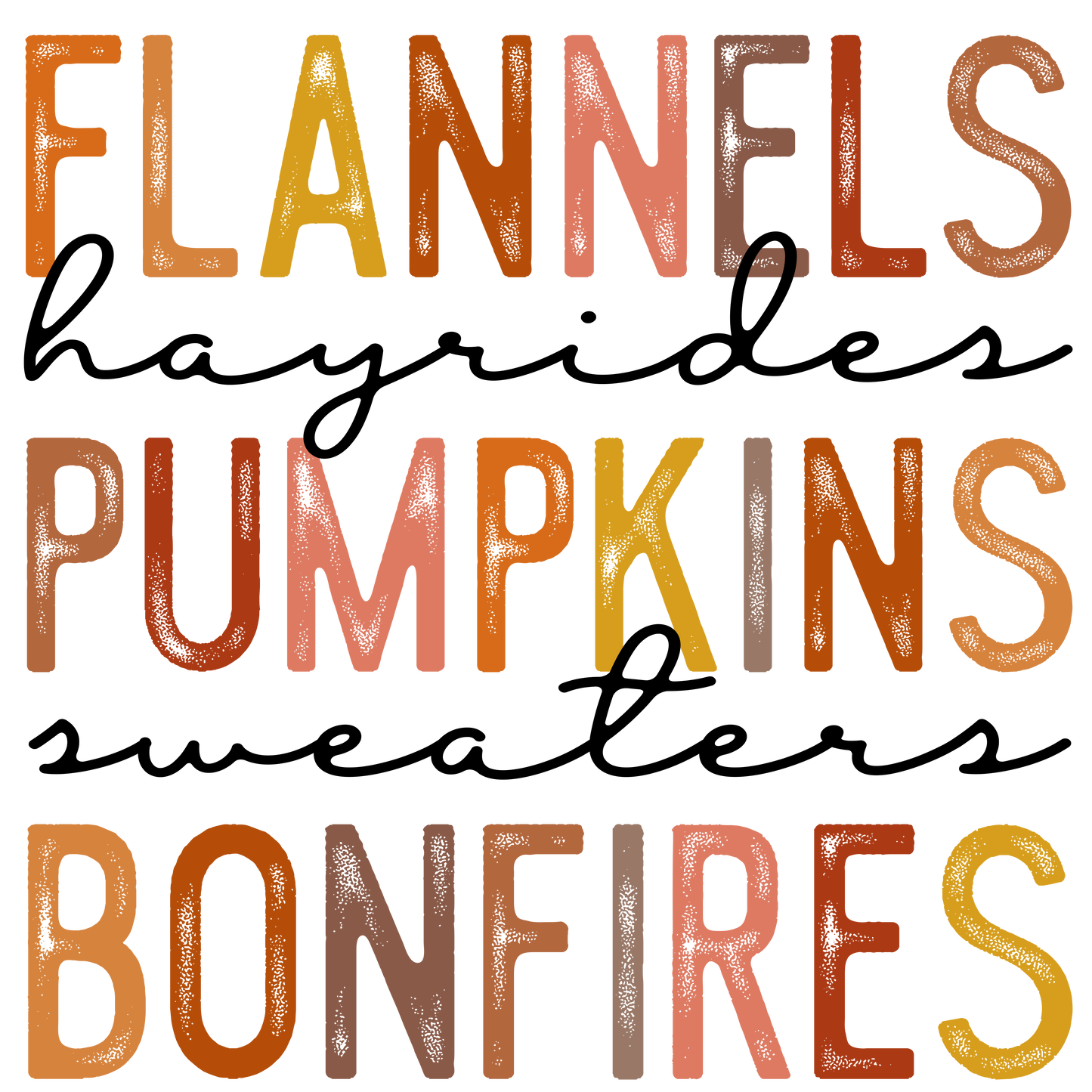 Flannel Hayrides Pumpkins