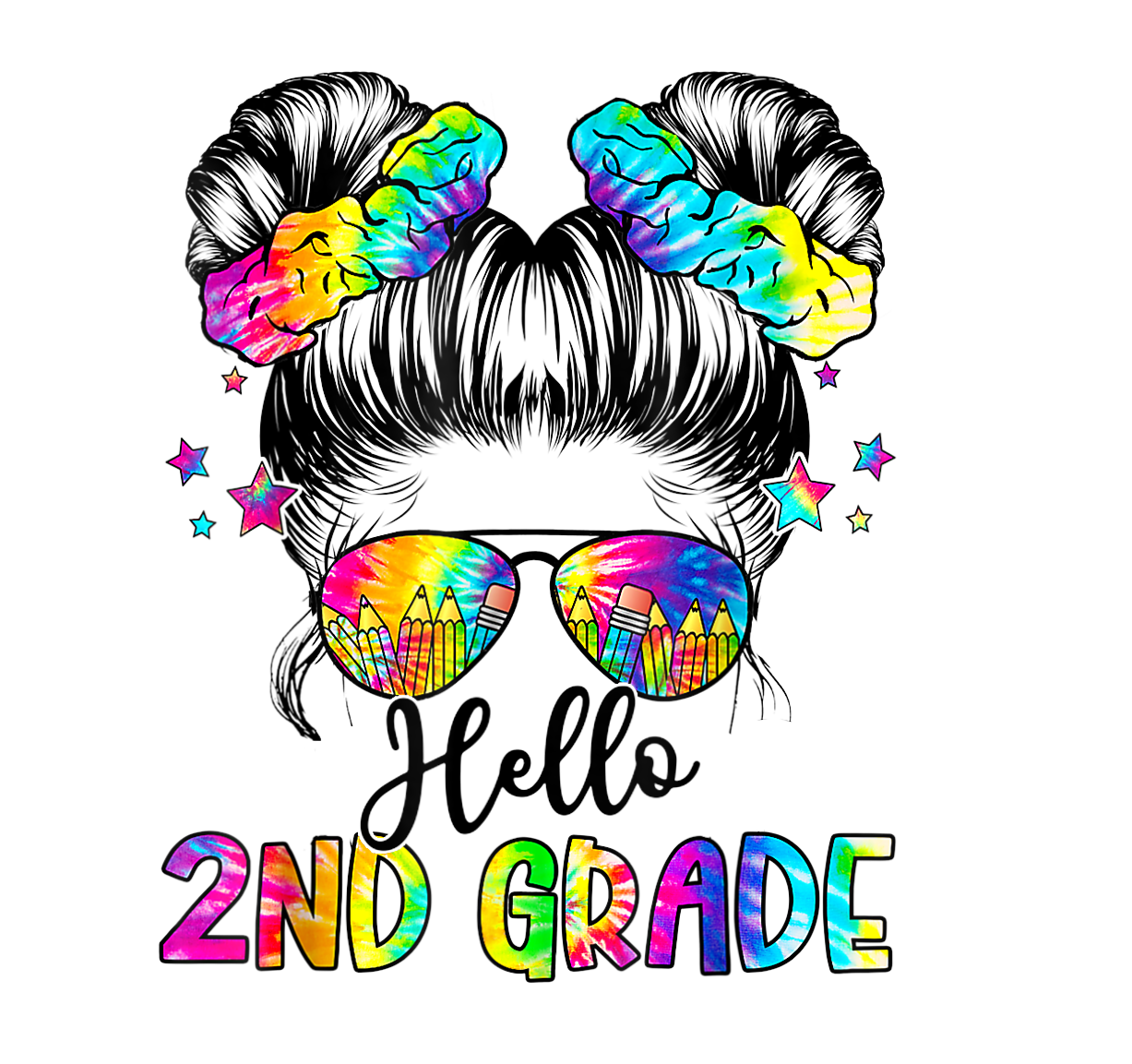 Hello 2nd Grade Tie Dye