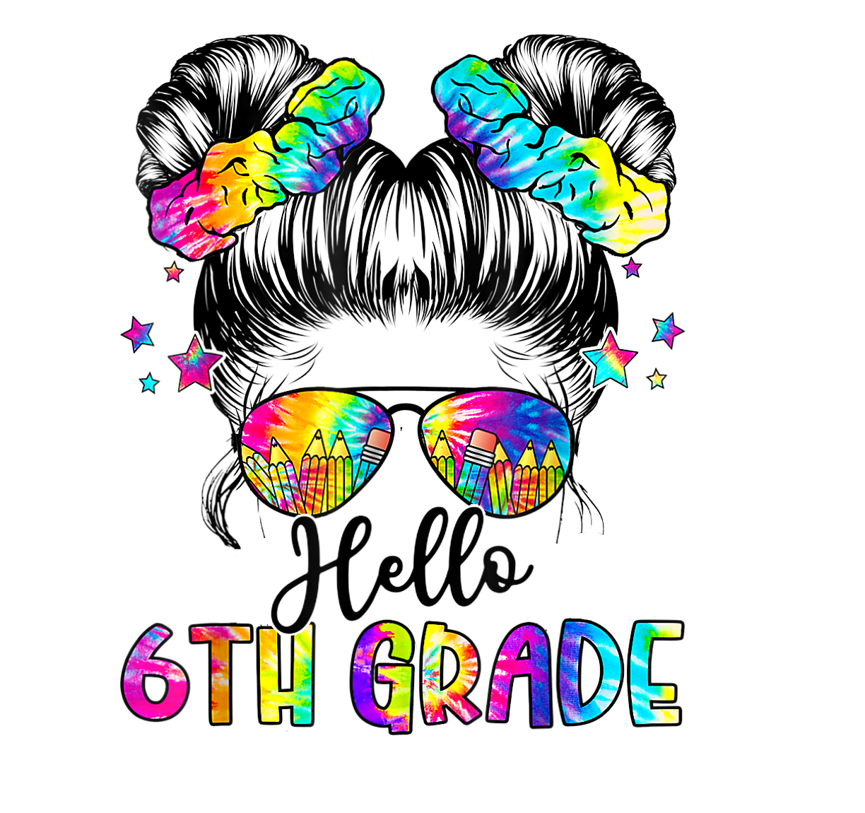 Hello 6th Grade Tie Dye