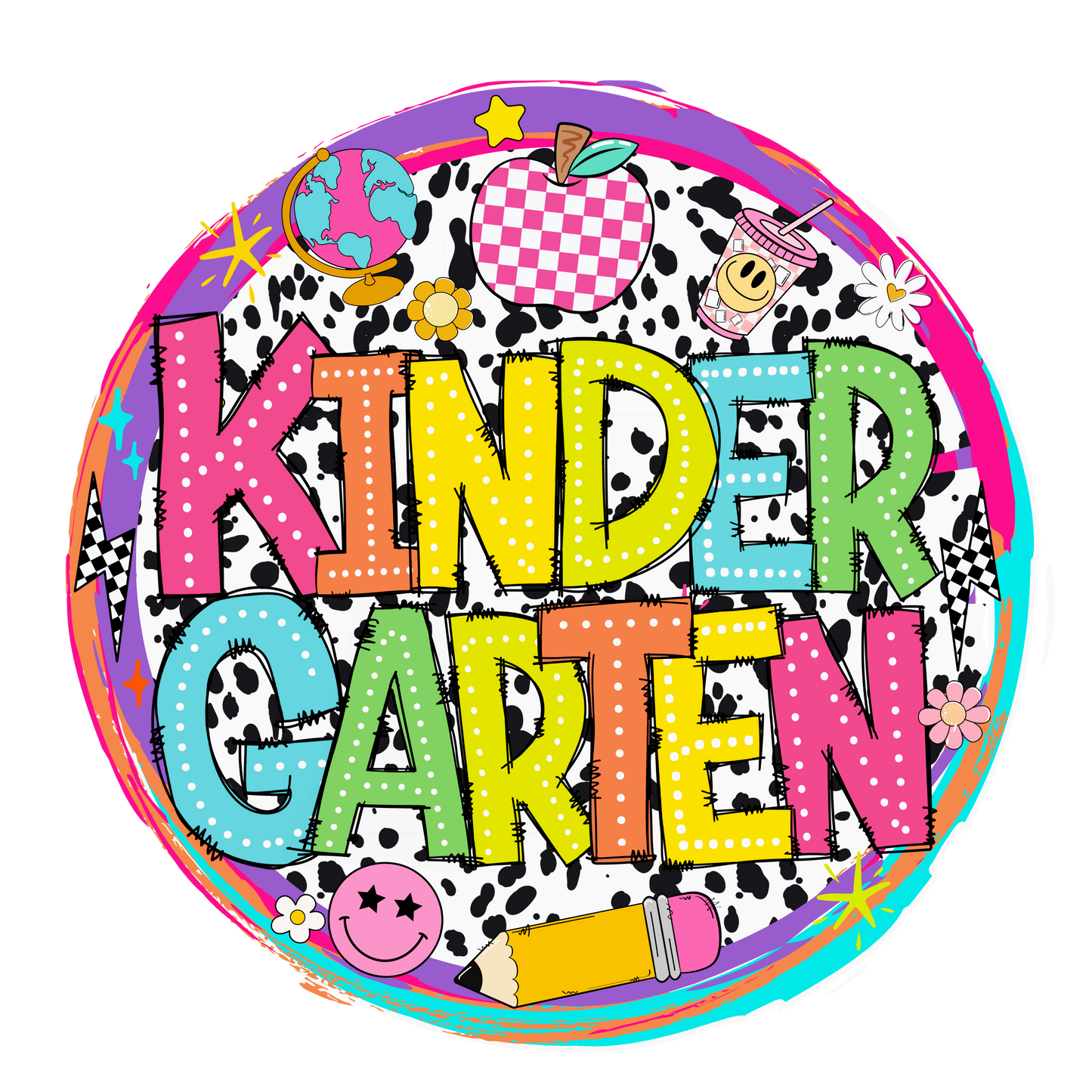 Kindergarten Retro Circle