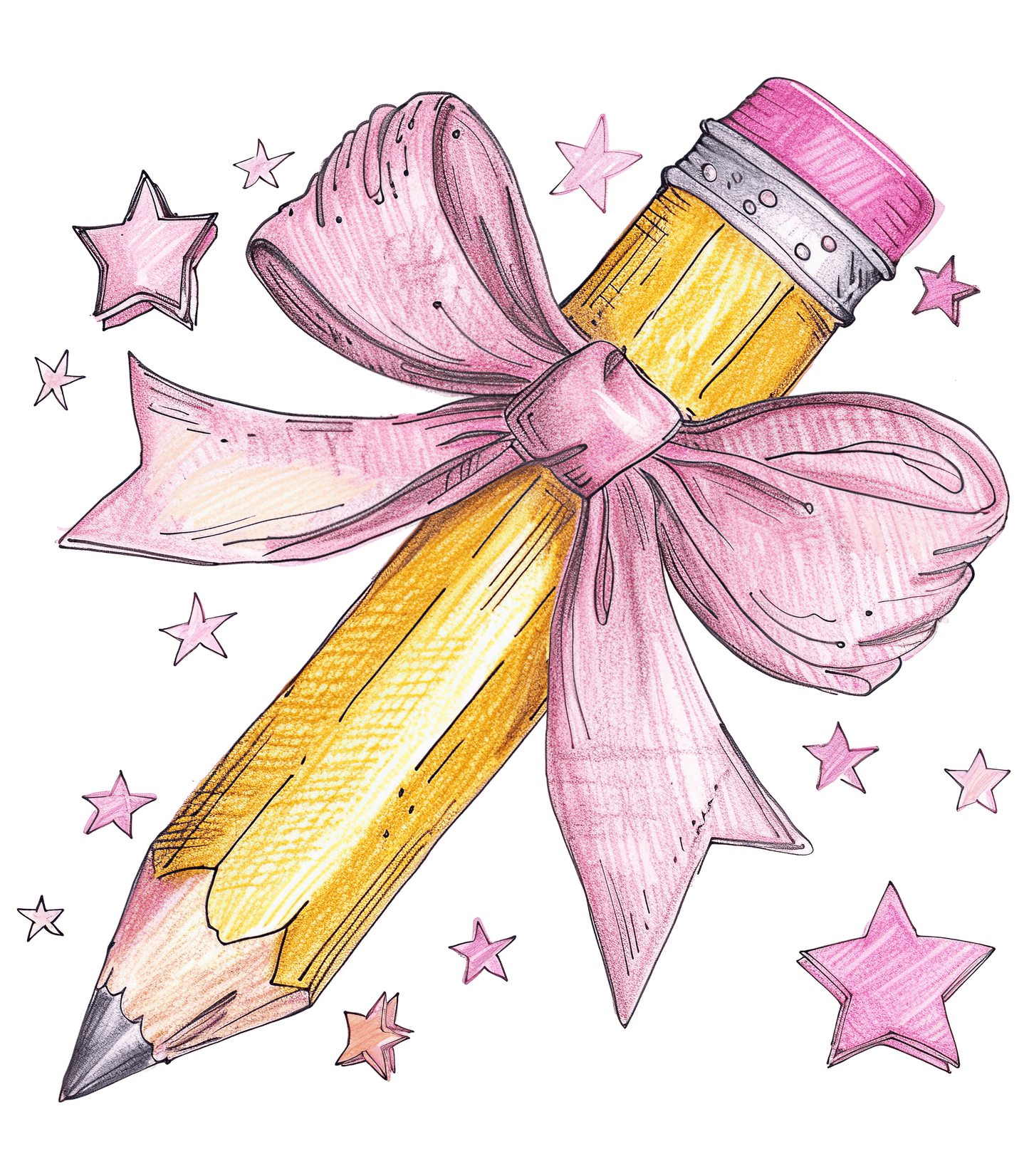 Pink Bow Pencil