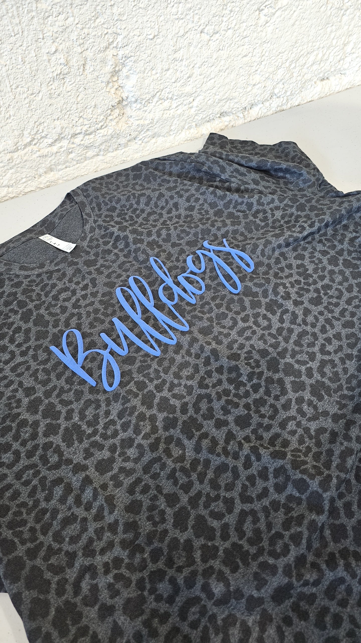 Puff Print on BLACK LEOPARD