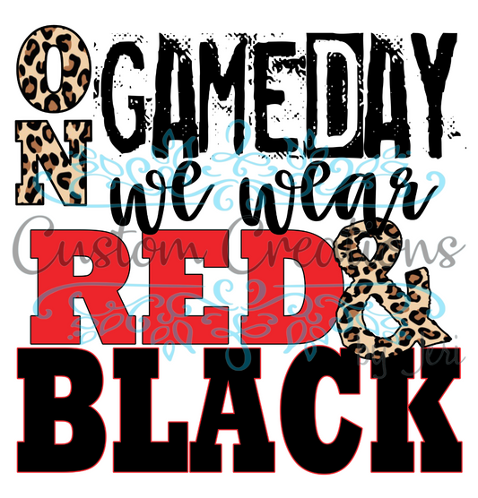 Gameday Red and Black