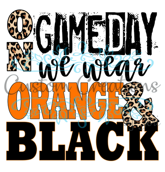 Gameday Orange and Black