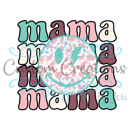 Cow Print Retro Mama