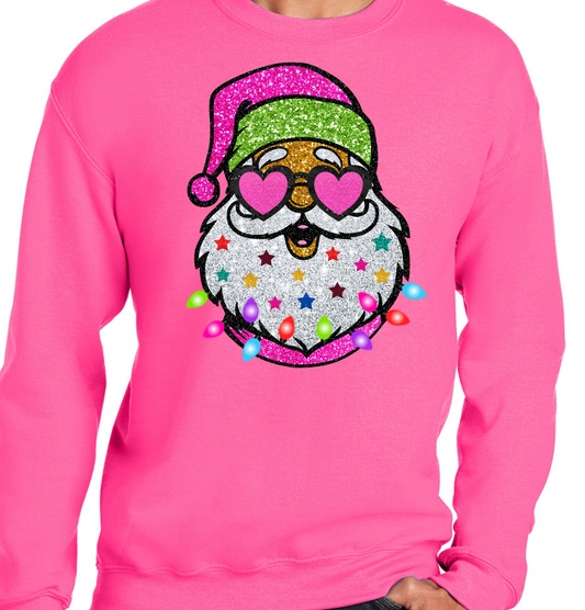 Glitter Santa DTF Transfer