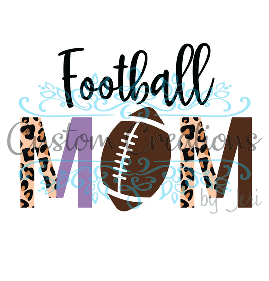 Football Mom Half Leopard