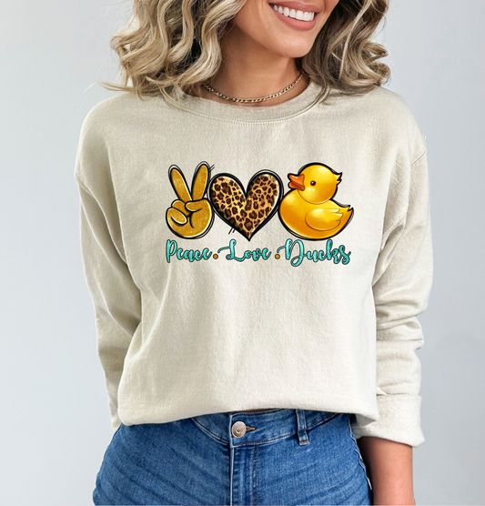 Peace Love Ducks DTF Transfer