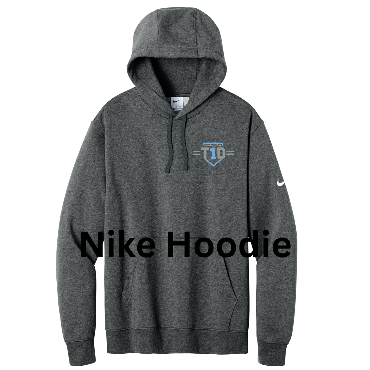 T1D Homerun Fundraiser - Nike Club Fleece Sleeve Swoosh Pullover Hoodie