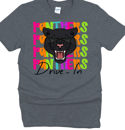 Panther Drive -In Neon Print