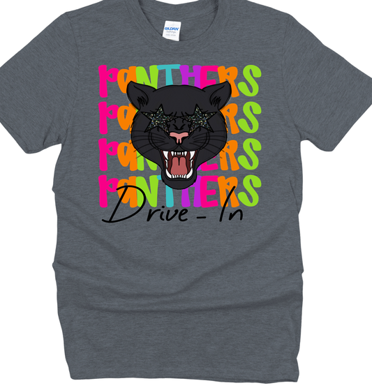 Panther Drive -In Neon Print