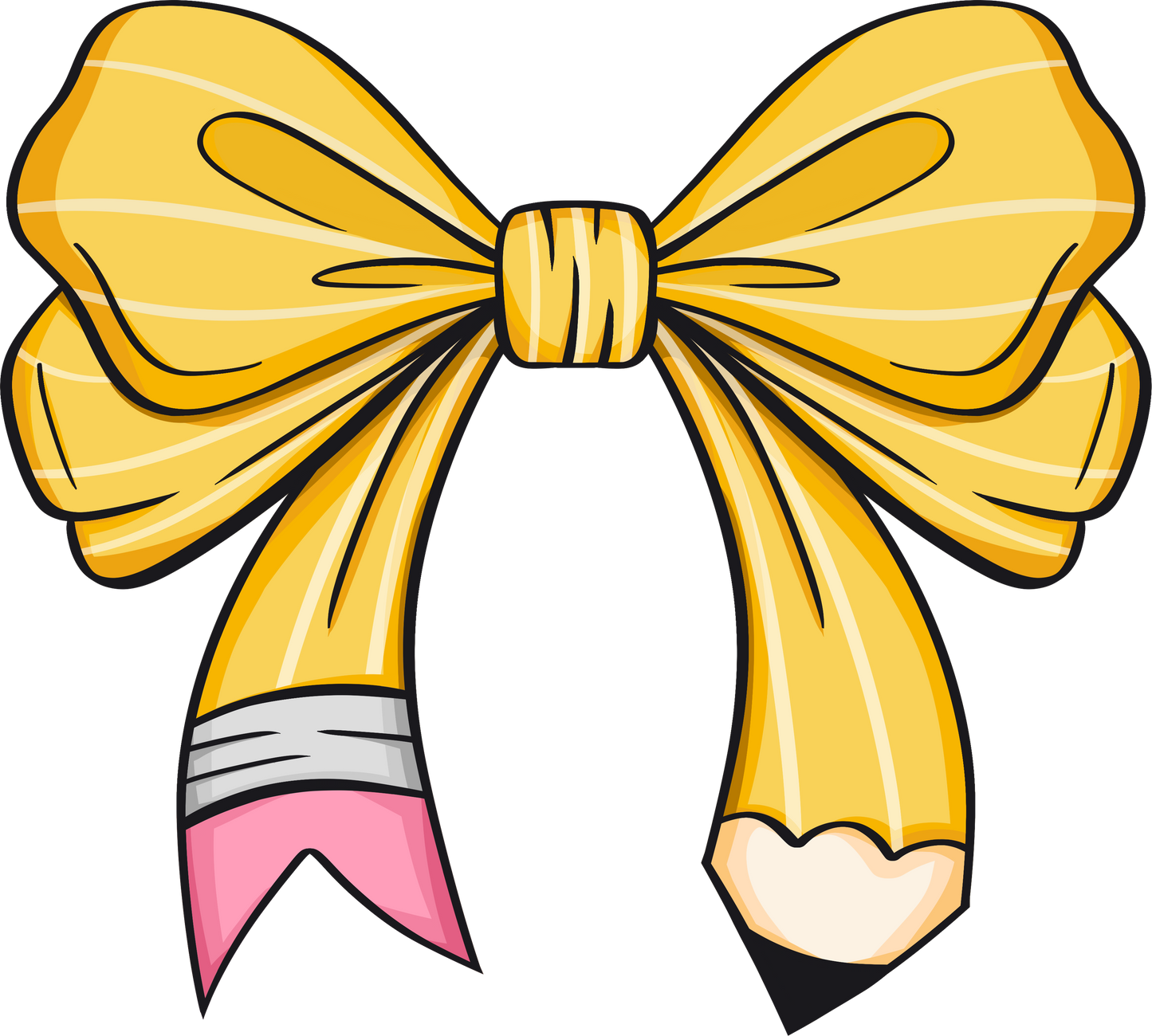 Yellow Pencil Bow