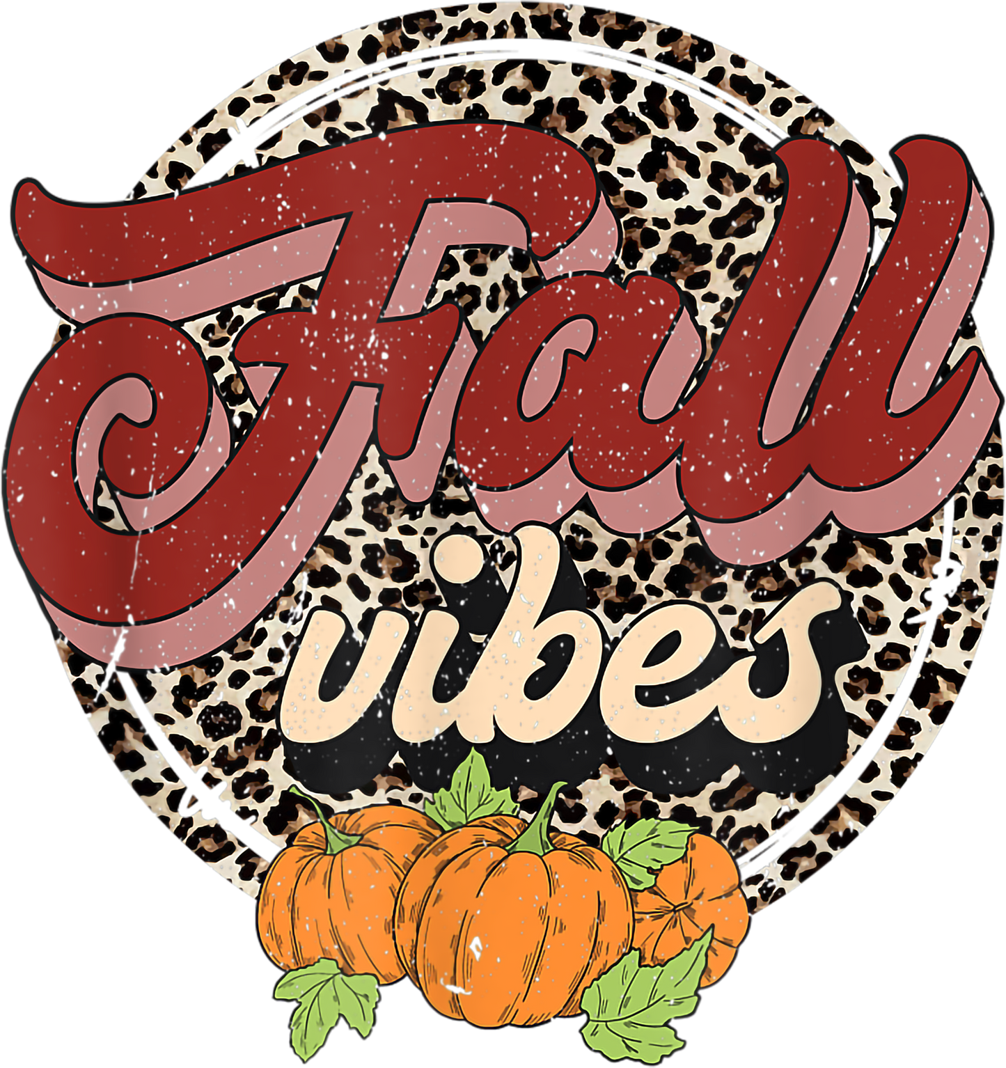 Fall Vibes Leopard Circle