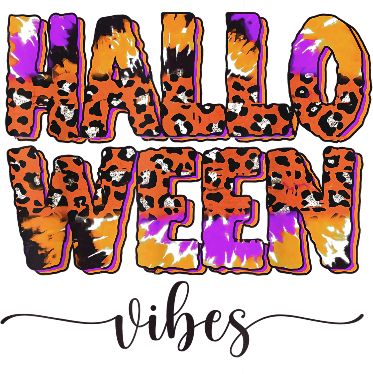 Halloween Vibes Leopard Tiedye