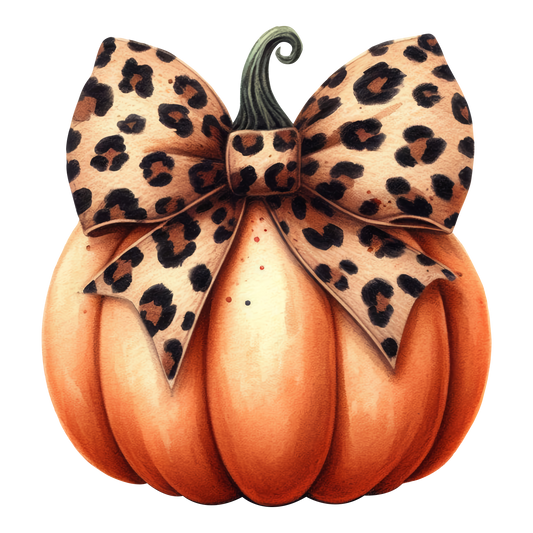 Leopard Bow Pumpkin