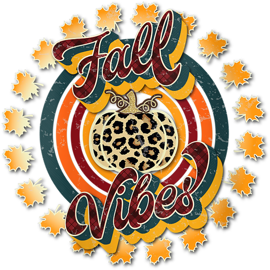 Fall Vibes Leopard Pumpkin