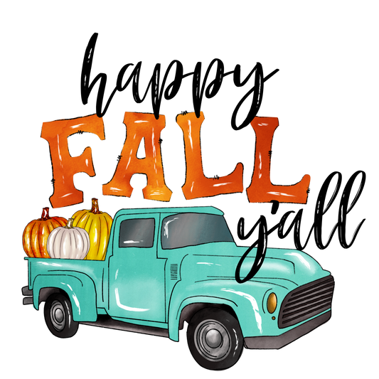 Happ Fall Y’all Turquoise Truck