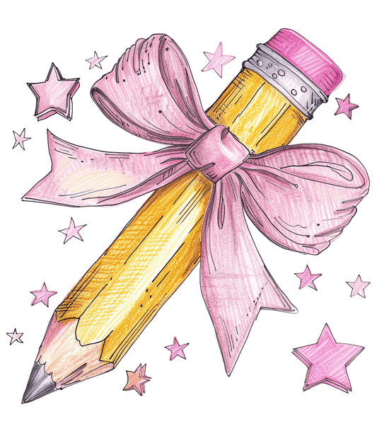 Pink Bow Pencil