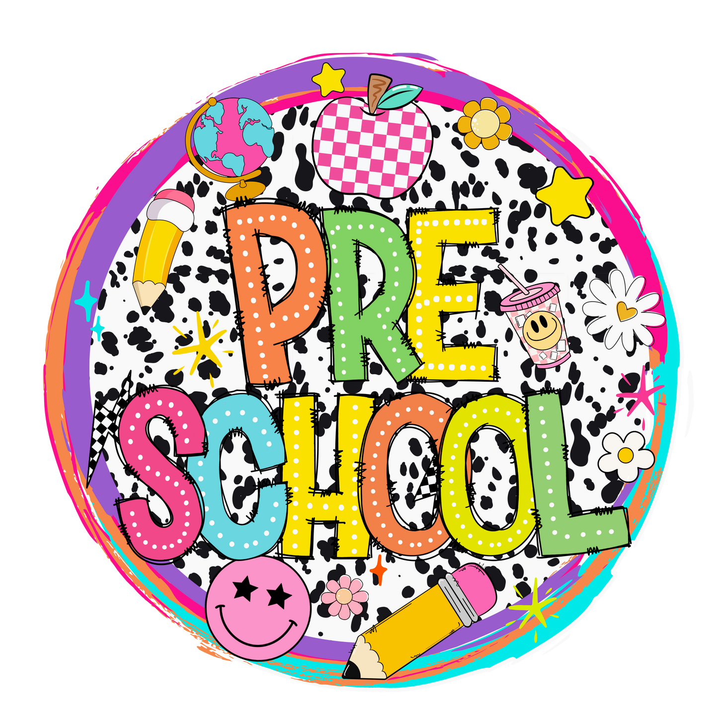 PreSchool Retro Circle