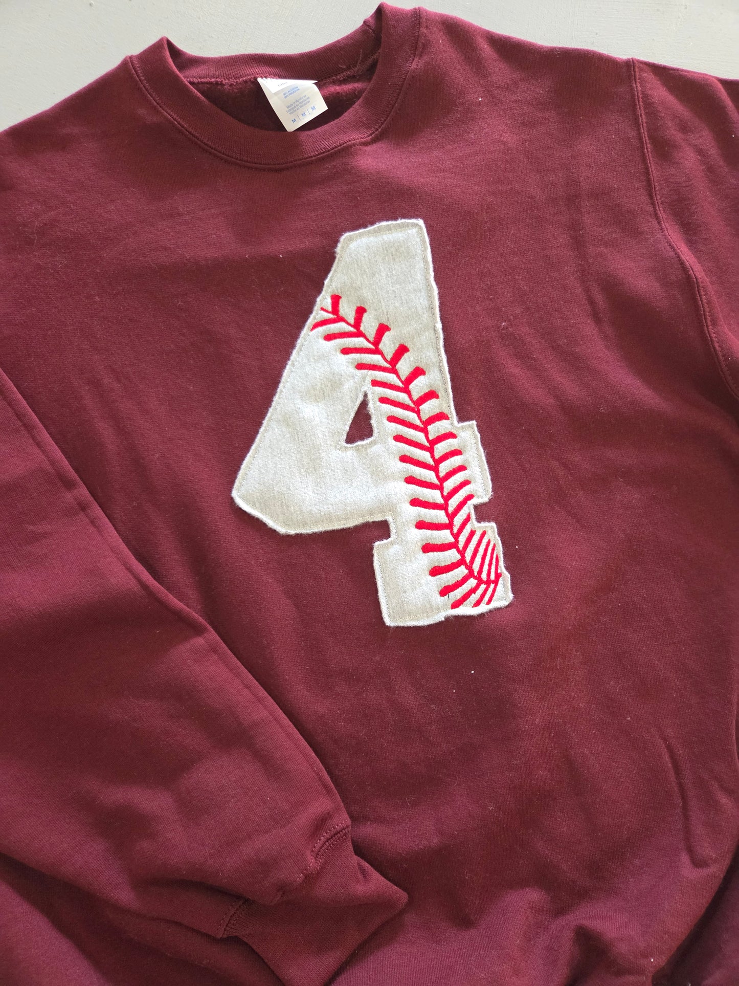 Embroidered SPORTS # Sweatshirt