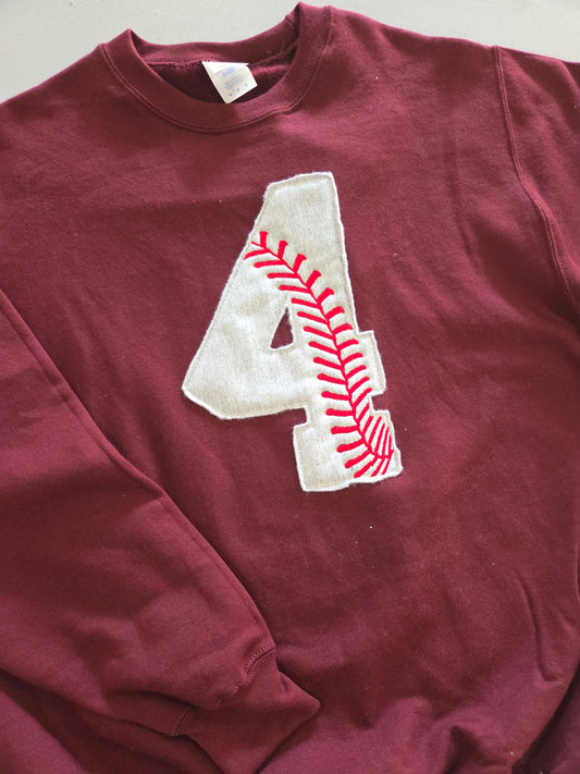 Embroidered SPORTS # Sweatshirt