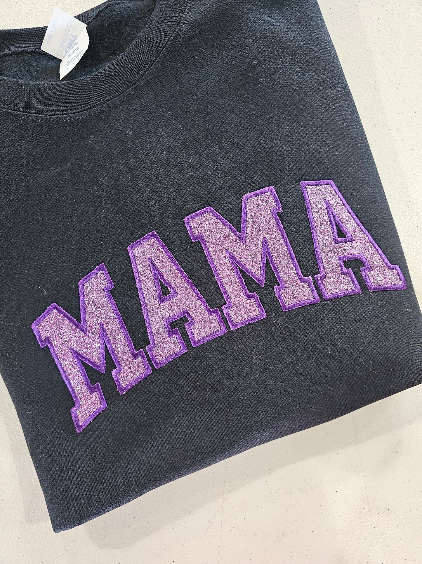 Embroidered Glitter Applique Sweatshirt