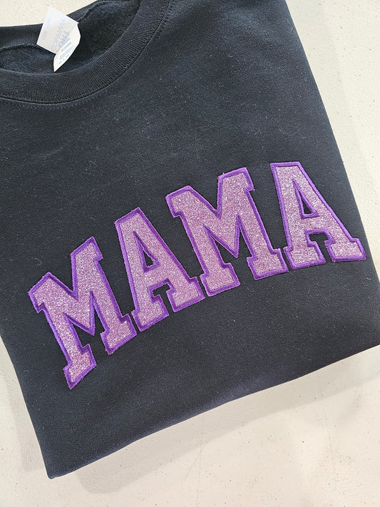 Embroidered Glitter Applique Sweatshirt