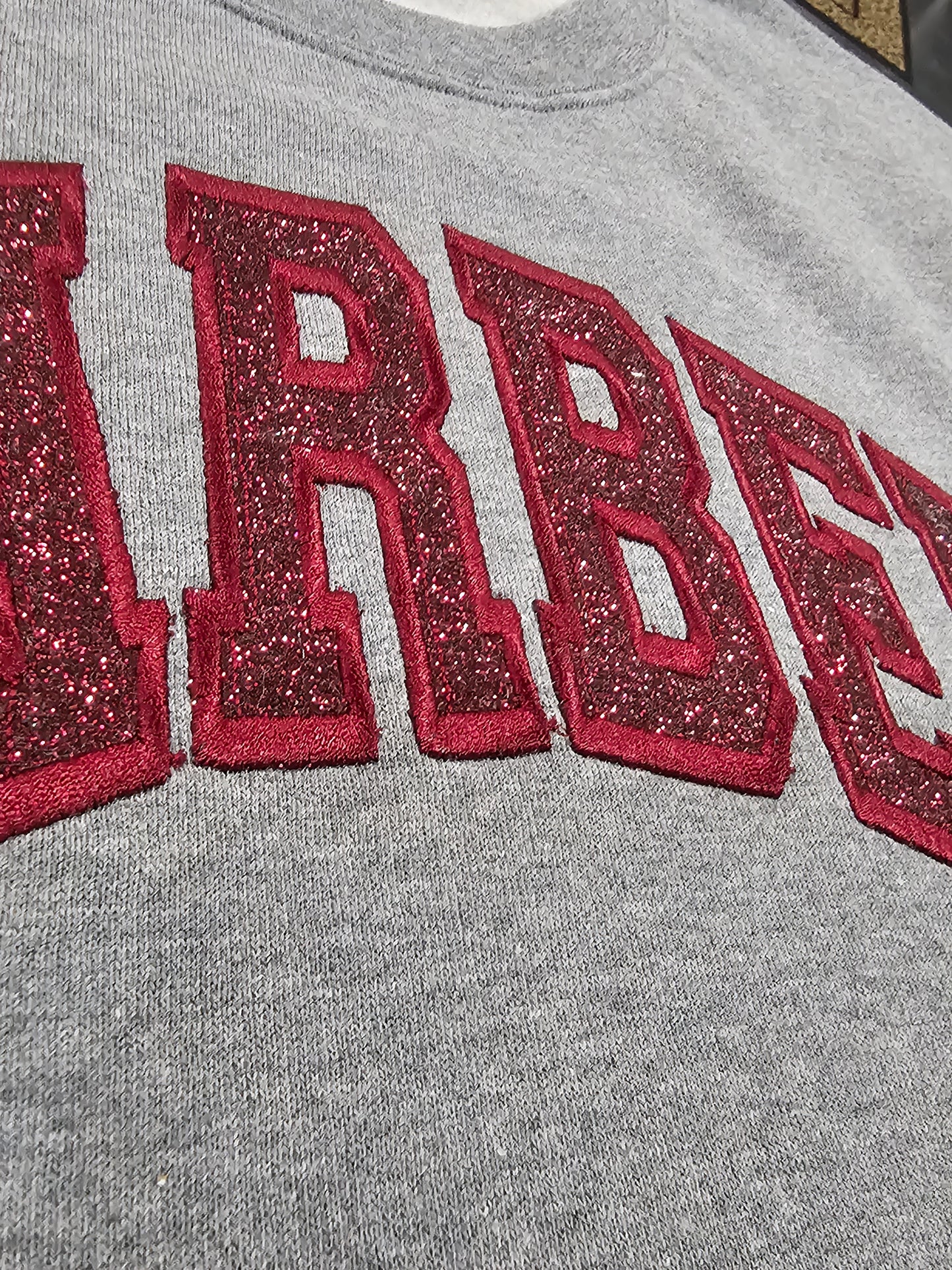 Embroidered Glitter Applique Sweatshirt