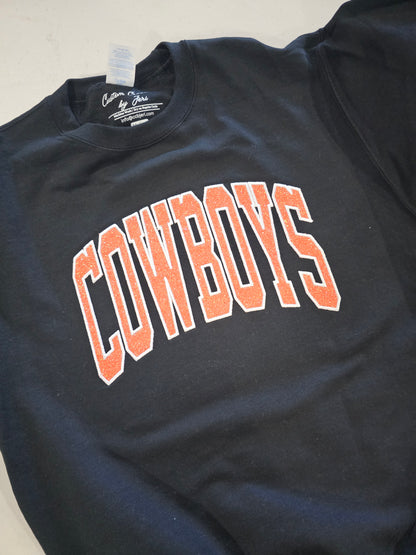 Embroidered Glitter Applique Sweatshirt