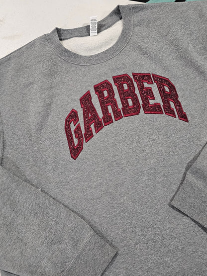 Embroidered Glitter Applique Sweatshirt