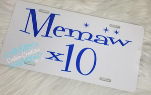 Personal License Plate 12x6